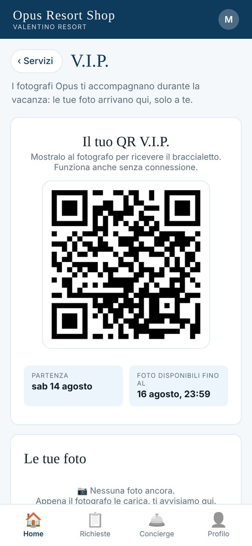 Codice QR personale per ricevere il braccialetto